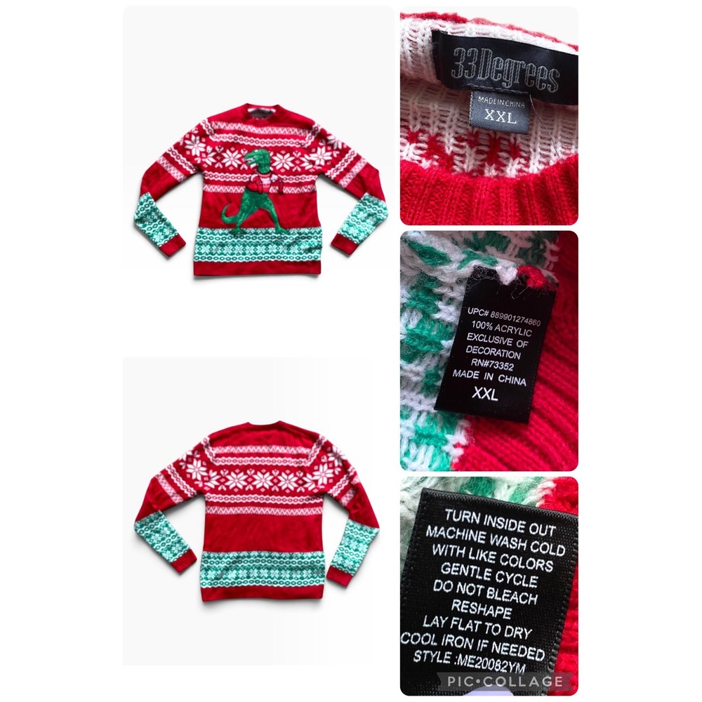 Lot of 5 Mens Christmas Ugly Sweaters Tipsy Elves Trex Star Wars Storm Troopers - Picture 5 of 7